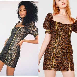 For Love & Lemons Jett Leopard Dress Small